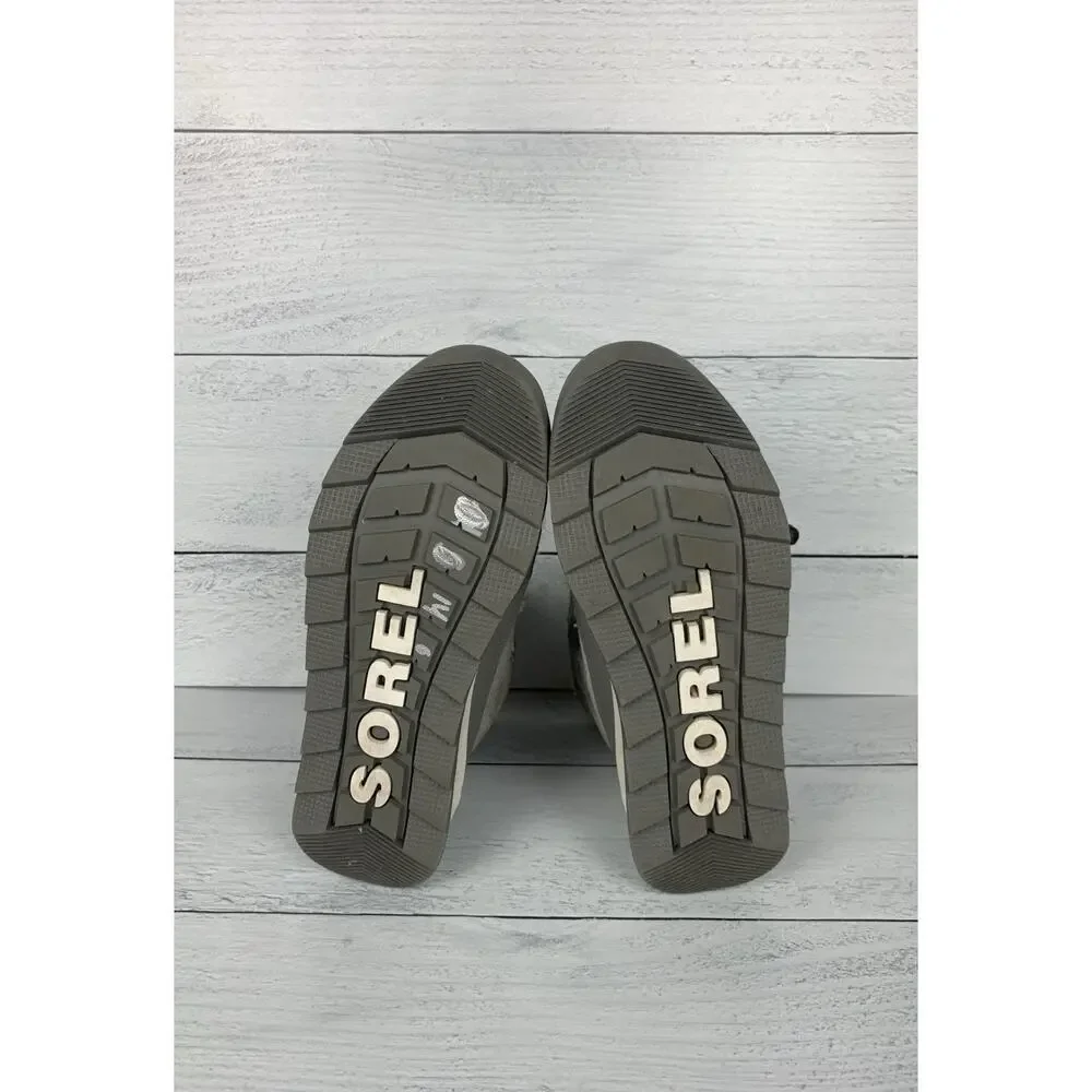 Sorel Boots Youth Girls 4 WhitneyWaterproof Winter Gray Lace Up Winter Boots